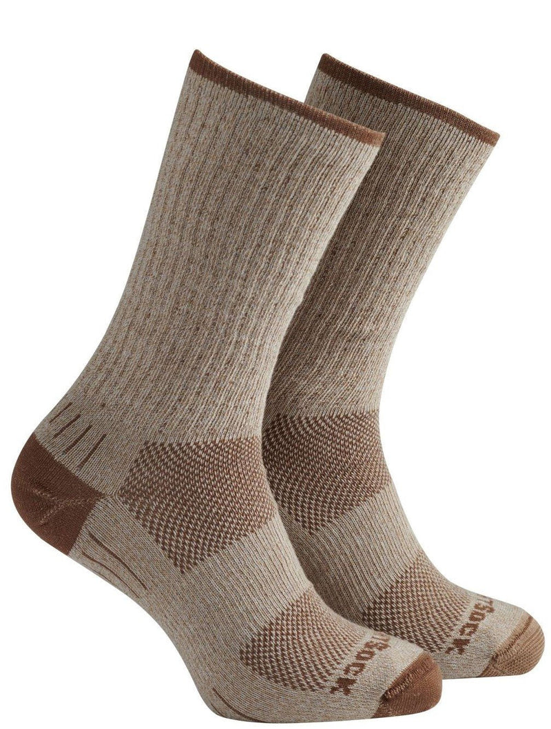 Wrightsock Adventure Hike - Crew Socks Khaki Marl