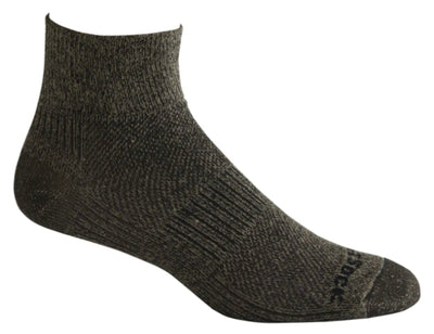 Wrightsock Coolmesh II - Quarter Socks Khaki Twist