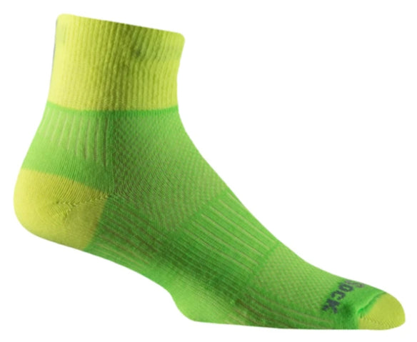 Wrightsock Coolmesh II - Quarter Socks Lemon/Lime