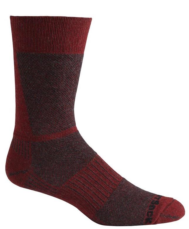 Wrightsock Light Hike Anti Blister System - Crew Socks Black/Red