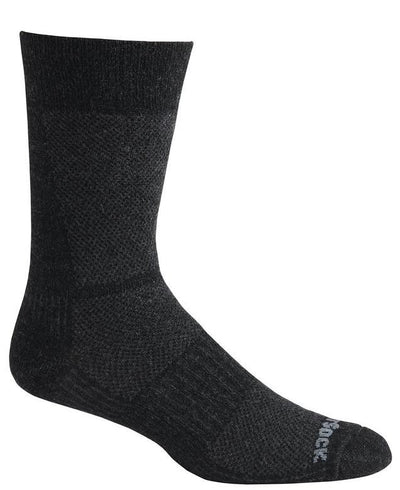 Wrightsock Winter Run Anti Blister System - Crew Socks Grey/Black