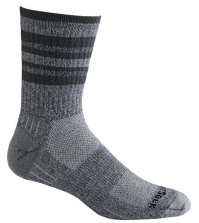 Wrightsock Escape - Crew Socks Ash/Stripe