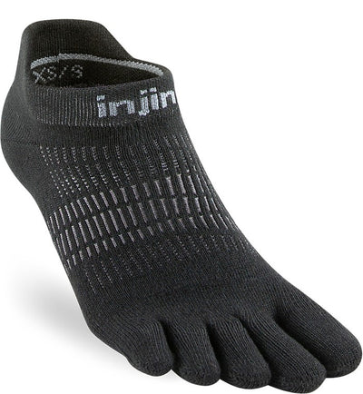 Injinji Run Lightweight Women's - No Show Socks Black