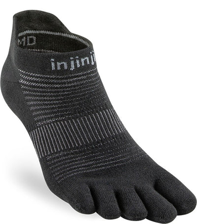 Injinji Run Original Weight - No Show Socks Black