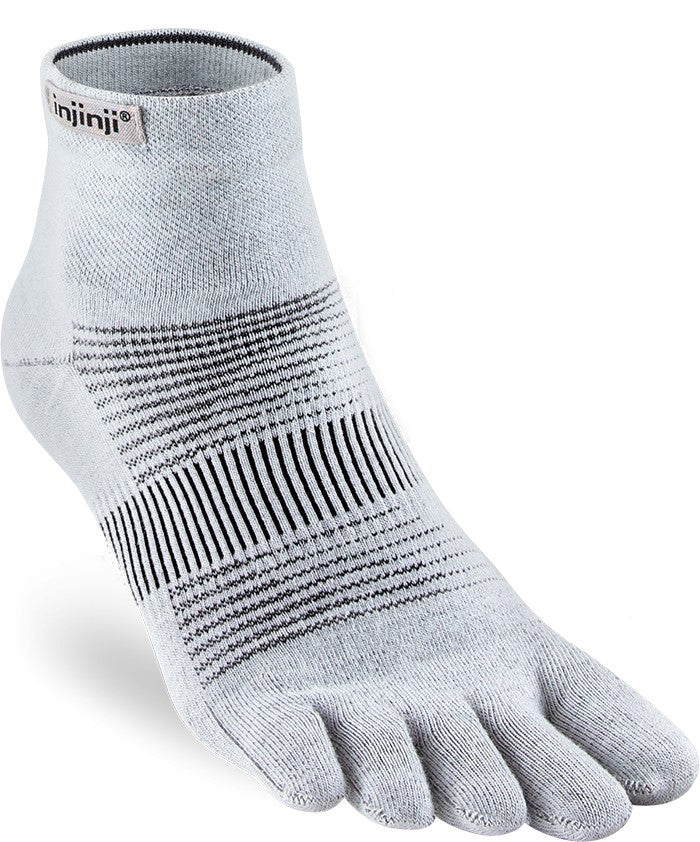 Injinji Run Lightweight - Mini Crew Socks Gray