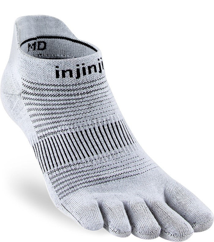 Injinji Run Lightweight - No Show Socks Gray