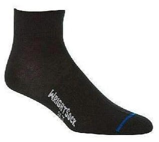 Wrightsock Single Layer Ultra Thin - Quarter Socks Black