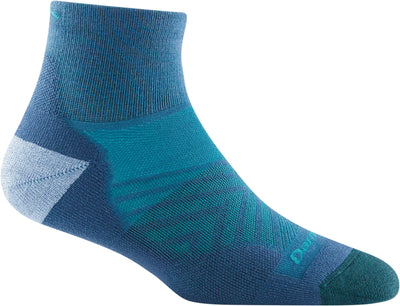 Darn Tough Women's Run Ultra-Lightweight - Quarter Socks Baltic