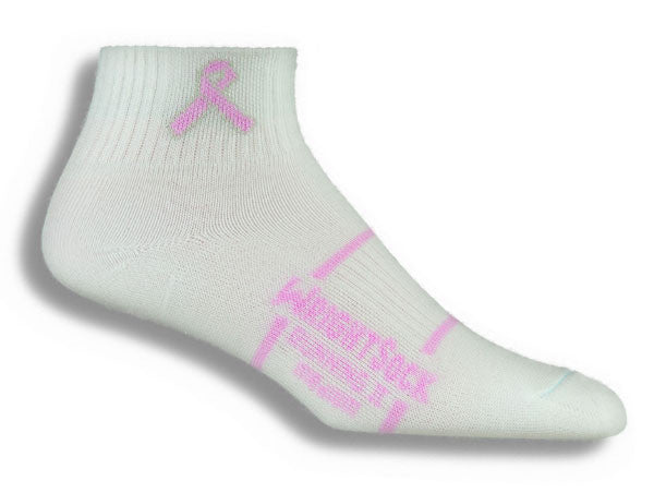 Wrightsock Pink Ribbon - Quarter Socks 